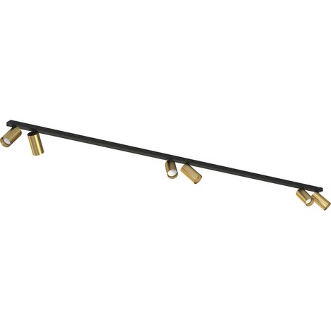 Nowodvorski MONO 7785 barra 6 GU10 nero ottone soffitto (1/2)