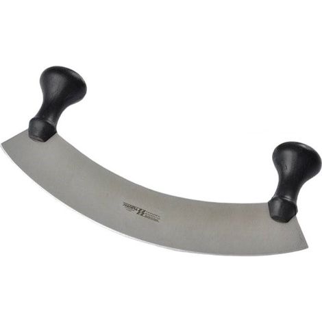 Svanera mezzaluna lama da cm 26 spessore 1,5 mm acciaio inox manico in nylon