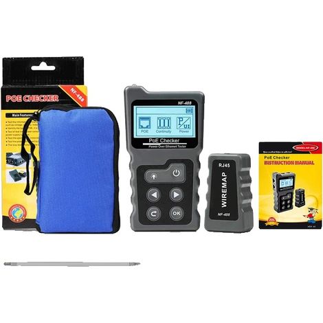 Testeur de câble réseau, test PoE, diagnostics de câble, NF-488 (1/2)
