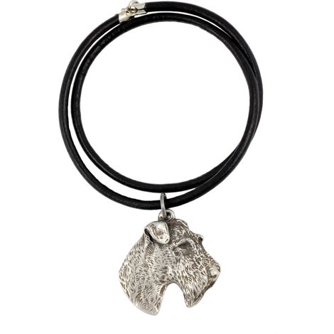 Fox Terrier de pelo duro: collar para perros, colgante bañado en plata para amantes de los perros, joyería única de Art-Dog. (1/5)