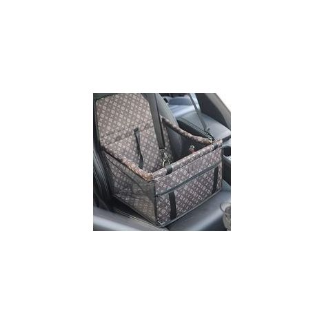 Siège d'auto pour Chien, Porte-siège Pliant Imperméable pour Chien avec Ceinture de Sécurité et Sac de Rangement, Siège d'appoint de Voiture pour Chiens ou Chats (Brown Classique) (1/5)
