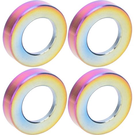 4 Pièces Vis Titanium Colorées M6 pour Freins VTT, Entretoises et Rondelles Concaves pour Étriers (1/5)