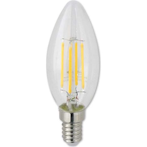 Lampadina led a filamento 4 watt candela E14 luce fredda 6500K 440 lumen 220v