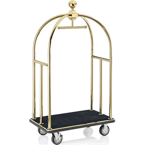 Chariot à bagages en Acier Inoxydable noir L 1120 mm l 610 mm H 1860 mm 3 - Was Germany