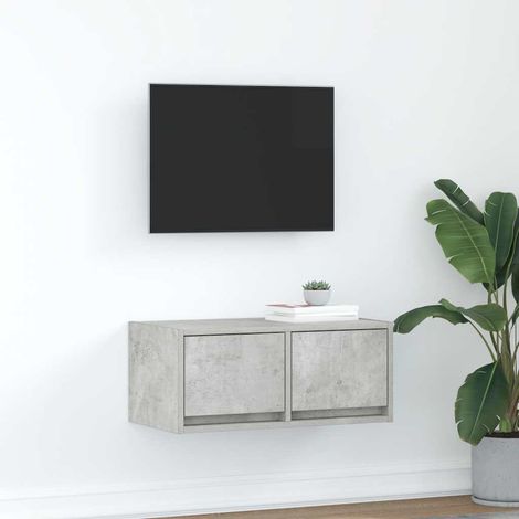TV-Schrank Betongrau 60x31x25,5 cm Holzwerkstoff