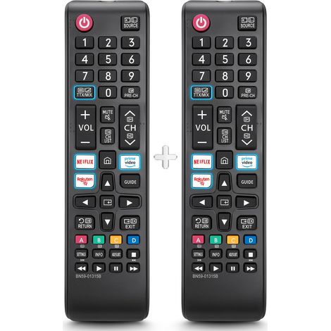 Télécommande Tv - Compatible Samsung Crystal UHD Neo QLED 4K 8K The Frame - Modèles BN59-01315B BN59-01315A - 2 Pièces (1/5)