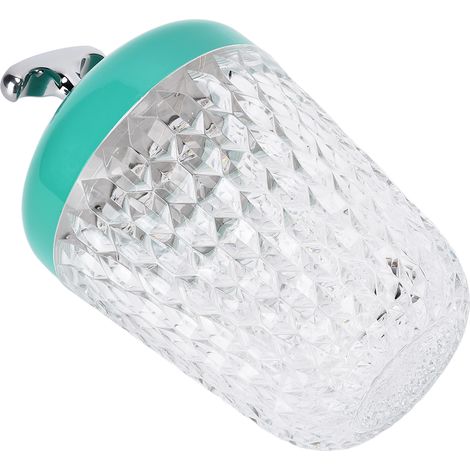 Lampe de table LED en cristal, 3 couleurs, intensité variable, rechargeable par USB, veilleuse, lampe de chevet, décoration intérieure, verte (1/5)