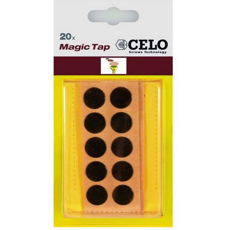 Scatola da 10 blister con 20 unità di cappucci adesivi Ø13mm Colore bianco