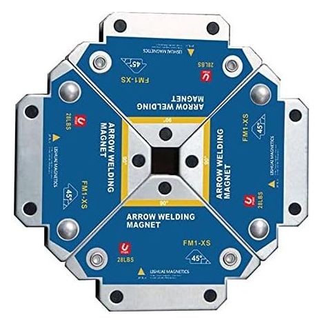 Aimant Soudure, 4 Pcs Soudure Aimant Force De Maintien 12.5kg De Soudure Equerre De Support Positionneur Magnétique 45 ° 90 ° 135° Outils De Localisation Auxiliaires Multi-Angles - Fm1-Xs (1/5)