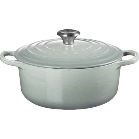 Le Creuset 311806 Cocotte rotonda Evolution 2.4L Ghisa Vetrificata per Forno Induzione colore Sea Salt