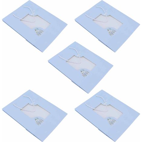 5Pcs Sac Cadeau Carton Plastique Personnalisé Dessin Animé Poisson Transportable Boutique pour Emballage Cadeau 33x25x12cm (1/5)