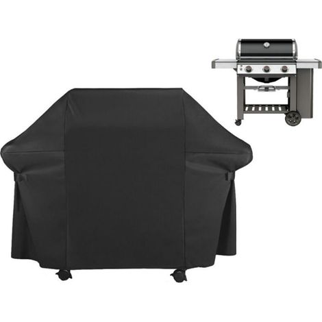 Grillabdeckung, Grillschutzplane, 152 x 76 x 122 cm, 420D Oxford-Gewebe, UV-beständig, wasserdicht, feuchtigkeitsbeständig, wasserdicht, für Weber-Grills. (1/4)