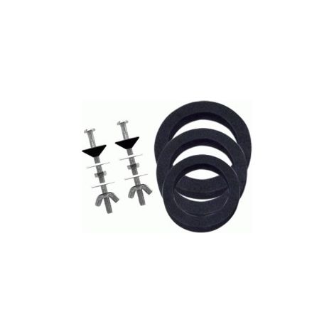 Jeu de vis + éponges KJT1 pour réservoirs de chasse bas - FOMINAYA