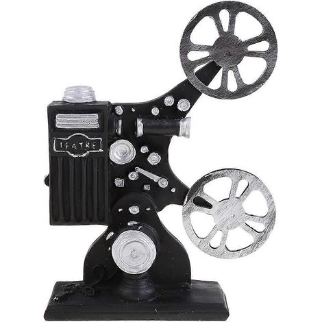 Retro-Nostalgie-Filmprojektor-Modell aus Kunstharz, Figur, Skulptur, Dekoration