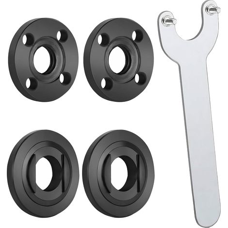 Set of 5 Grinder Flange Angle Wrench Locking Metal Accessory – Key for Angle Grinder 125 mm with and Compatibility with Angle Grinder 125 mm (1/5)