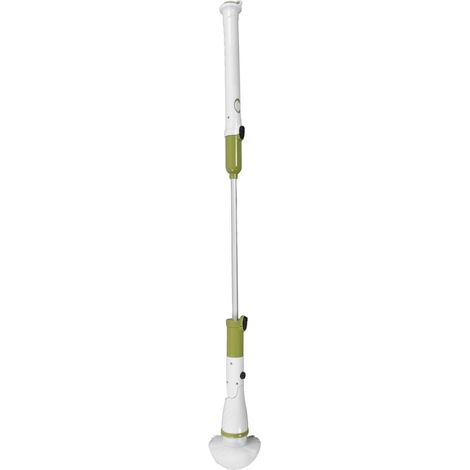 Brosse de nettoyage électrique rotative sans fil à long manche pour salle de bain et sols, 100-240 V, prise européenne verte (1/5)