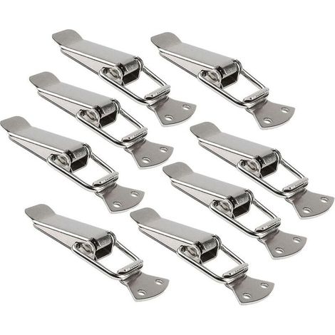 Stainless steel tension clasp with screws, 56 mm lever clasp, toggle spring clasp, crimp clip, box clasp, cap (1/4)