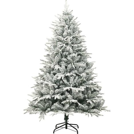 Albero di Natale  Albero natalizio  Albero festivo Artificiale con Neve Verde 210 cm in PVC e PE (1/5)