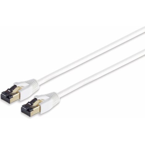 S-IMPULS Patchkabel CAT 8.1, F/FTP, LSZH, weiß, 5,0 m