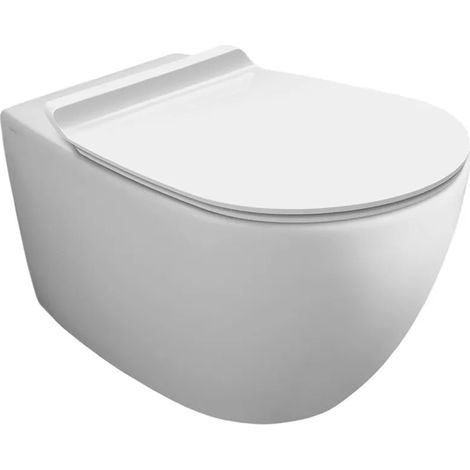 Wc singolo sospeso Simas Vignoni Rimless in ceramica bianco lucido (1/5)