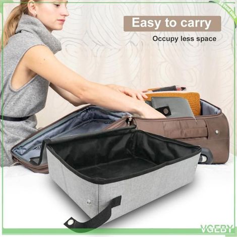 Bac à litière de voyage - FAFEICY - S - Pliable - Housse zippée anti-odeur - Oxford 600D imperméable (1/5)