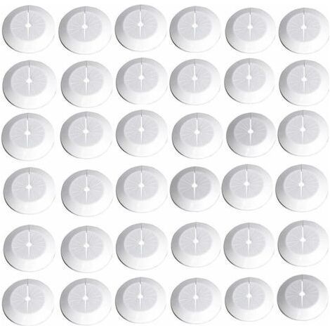 36 Pcs Cache-tuyau,Radiateur de Tuyau,Radiateurs de Tuyau en Plastique pour Tuyaux de Chauffage Tuyaux d'eau Chaude et Froide Tuyaux de Gaz, Rosaces de Tuyau Est Utilisé pour les Tuyaux de 8-30 mm (1/5)