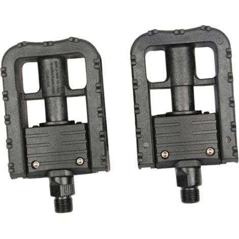 Lot de 2 pédales de vélo pliables universelles de 1,4 cm avec bandes réfléchissantes – Pédales de rotation rapide pour vélo électrique, trajet
