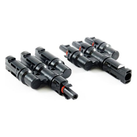 1 - 6 fach Solarstecker kompatibel mit MC4 Solarkabel Y-Verteiler für Solaranlage T 3 fach Stecker