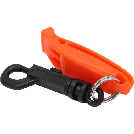 Sifflet d'urgence multifonction à double fréquence orange, sifflet de sécurité pour la navigation de plaisance, la pêche, le camping et la randonnée.