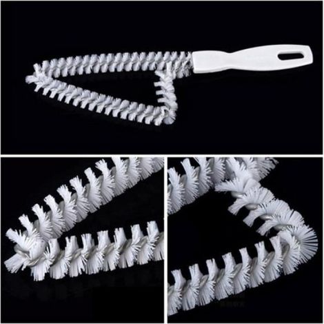 Lot de 2 brosses de nettoyage pour rainures de fenêtre, porte et fenêtre coulissante, petite brosse climatiseur, cuisinière à gaz, (1/4)