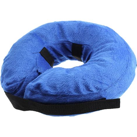 Aufblasbares Hundehalsband aus weichem PVC, warm und schützend, ideal für die postoperative Genesung und bei Hautirritationen. Größe XL (Halsumfang über 50–65 cm), blau. (1/5)