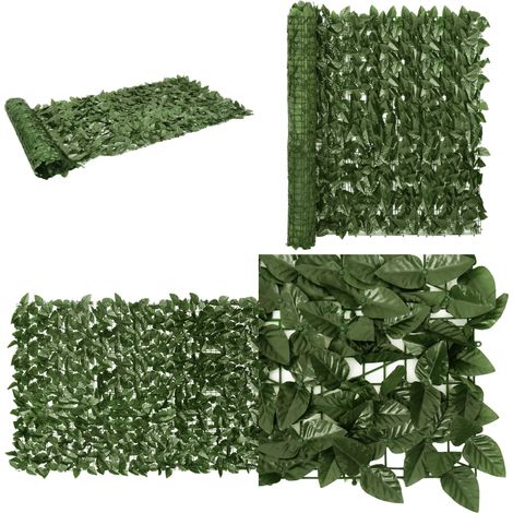 Balkon-Sichtschutz mit Dunkelgrünen Blättern 200x100 cm - Balkonsichtschutz - Sonnenschutz - Sichtschutz Grün - Garten Privacy Screen - Windschutz Balkon - Home & Living (1/5)