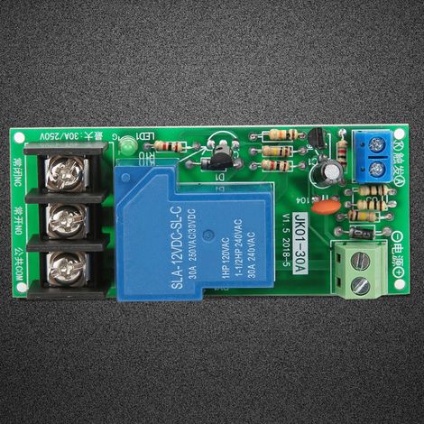 Module Relais Temporisé 12V CC Interrupteur Retardateur Marche/Arrêt 0-60min Charge 30A 250VCA/30VCC (1/5)