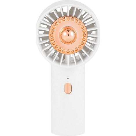 Ultraleichter, tragbarer Mini-Handventilator mit 3 Geschwindigkeitsstufen, starkem Luftstrom, leisem Betrieb, USB-wiederaufladbar mit Schnellladefunktion, ideal für Reisen, Büro und Zuhause, Weiß (1/5)