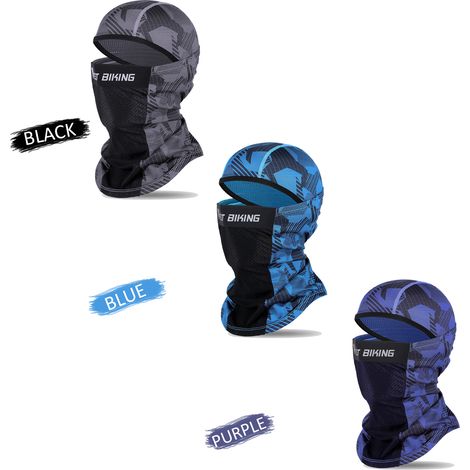 Masque facial de protection UV, cache-cou de protection solaire, doublure de casque d'extérieur, foulard de cycle, manches respirantes polyvalentes, écharpe anti-poussière et anti-gouttelettes pour ho (1/5)