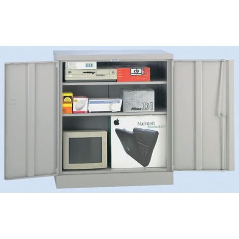 Armoire de stockage RS PRO 2 portes en Acier verrouillable à poser au sol, 1830 x 915 x 457mm ( Prix pour 1 )