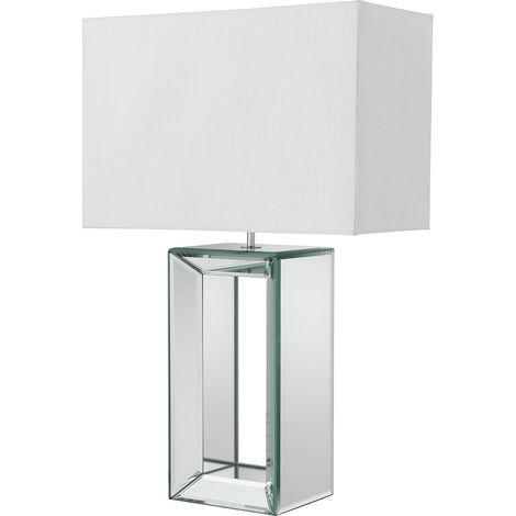 Lampada Da Scrivania Mirror Vetro Bianco Tessuto Trasparente 1 Luce E27 (1/5)