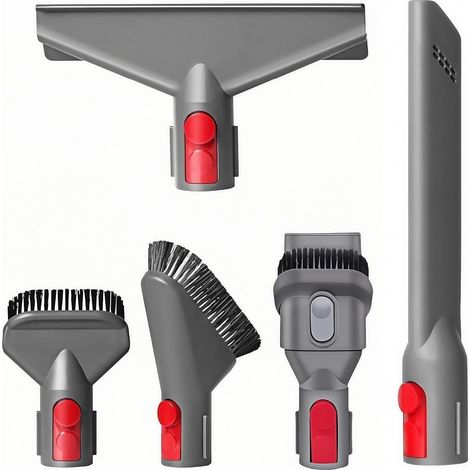 5 Pièces Accessoires Aspirateur pour Dyson V7 V8 V10 V11 V12 V15 SV10 SV11, Pièces Détachées pour Dyson, Brosse Aspirateur pour Dyson, Comprenant 3 Brosses et 2 Embouts (1/5)
