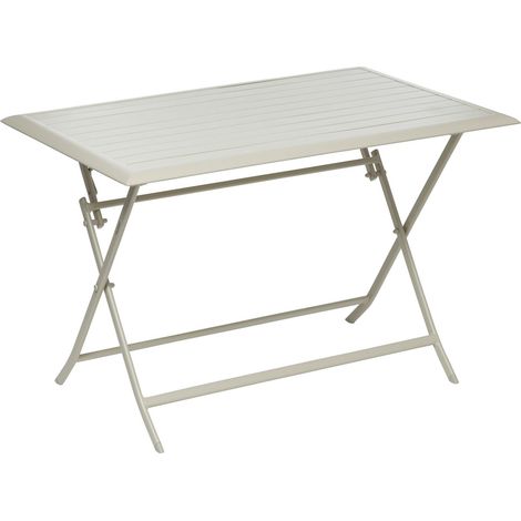 Table de jardin pliante en aluminium 4 places AZUA (1/4)