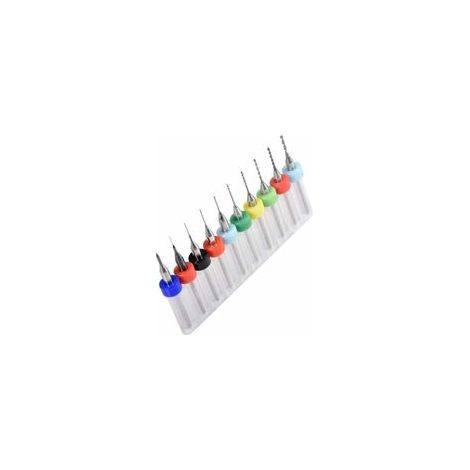 Mini Forets PCB 0.1-1.0mm, Carbure Spirale Flûte Carbure Micro Forets Outil Rotatif Bijoux Conseil Gravure À La Puissance 10 PCS-Carivent (1/5)