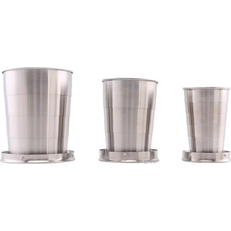 Teleskopbecher, Edelstahl, tragbares Design, 250ml (1/2)