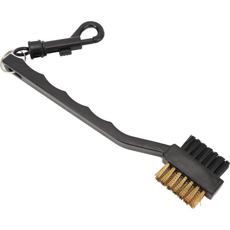 Golf Club Cleaning Brush Dual Sided Copper Steel Dense Bristle Portable Multifunctional Golf Club Groove Cleaner Tool (1/5)