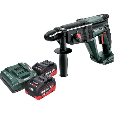 Metabo KH 18 LTX 24 Akku Kombihammer 18 V 2,1 J SDS Plus + 2x LiHD Akku 8,0 Ah + Ladegerät
