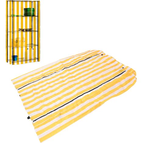 Housse de Protection [36x18x72in] pour Rangements et Présentation - Imperméable 210D Polyester - Jaune Blanc avec Sac de Stockage (1/5)