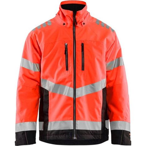 Veste de travail doublée haute visibilité 4780 - Rouge fluo/Noir XS (1/4)