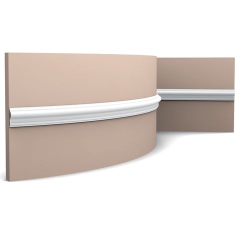 Pack de 4 mètres de Cimaise flexible PX201F - 200 x 2,5 x 0,8 cm - Cimaise Orac Décor - L 200 x H 2,5 x L 0,9 cm - ORAC DECOR