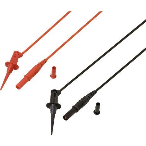 VOLTCRAFT MSL-525 Cavo di misura 1.2 m Con morsetti a pinza in miniatura CAT II 300 V. 1 Paio/a (1/5)