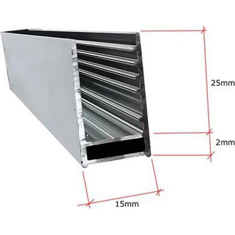 Glaswerk Westfalen- 2000x27x15mm Aluminium U-Profil