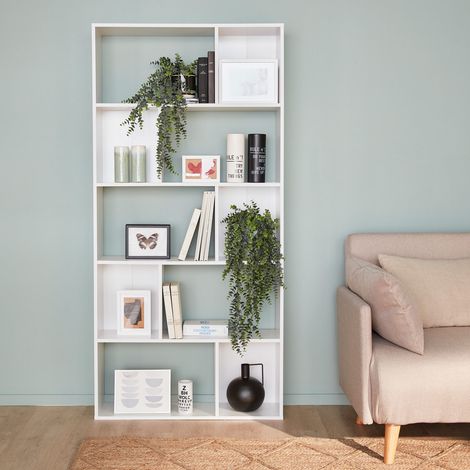 Libreria a 5 ripiani con 10 vani