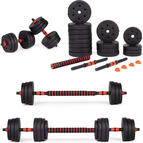 Verstellbare hanteln 2x 20kg langhantelset 40kg stange (1/5)